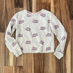 Girls H&M Shine Bright Cropped Sweatshirt Size 10/12